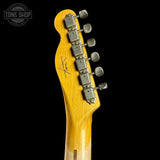 Back of headstock of Fender Custom Shop 1951 Nocaster Journeyman Relic Aged Nocaster Blonde.