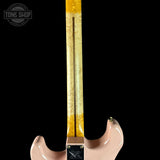 Back of neck of Fender Custom Shop 70th Anniversary 1954 Stratocaster Relic Shell Pink.