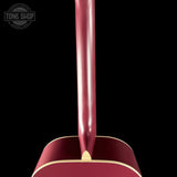 Back of neck of Martin Custom Shop Slope Shoulder Dread Spruce/Mahogany Burgundy.