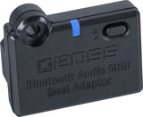 Front angle of Boss BT-DUAL Bluetooth Audio MIDI Dual Adaptor.