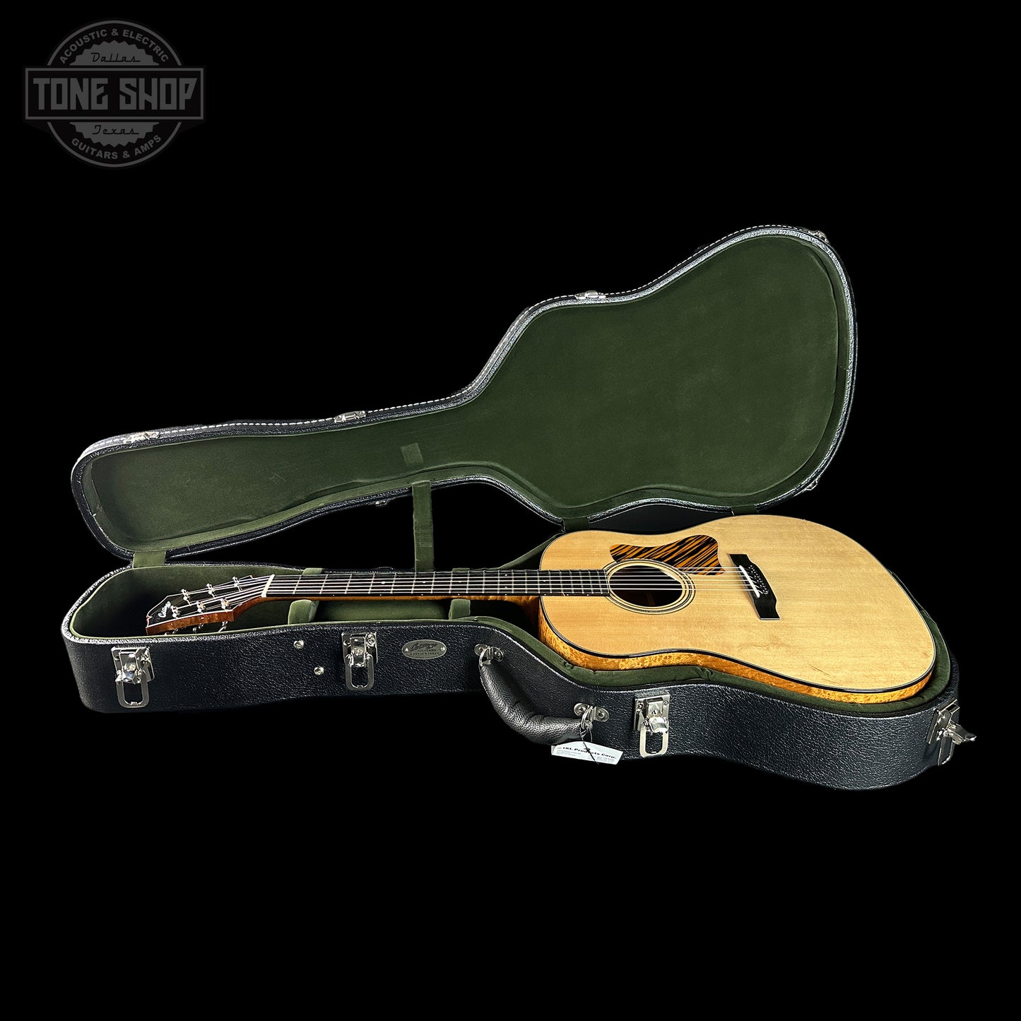 Collings CJ Old Growth Sitka Baked Bubble Maple in case.