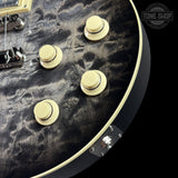 Controls of Collings CL City Limits DLX Quilt Top Acid Wash Charcoal Burst.