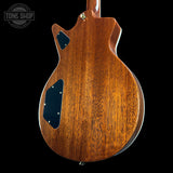 Back of Dean USA Custom Shop Cadillac Spalted Maple Gold Hardware.