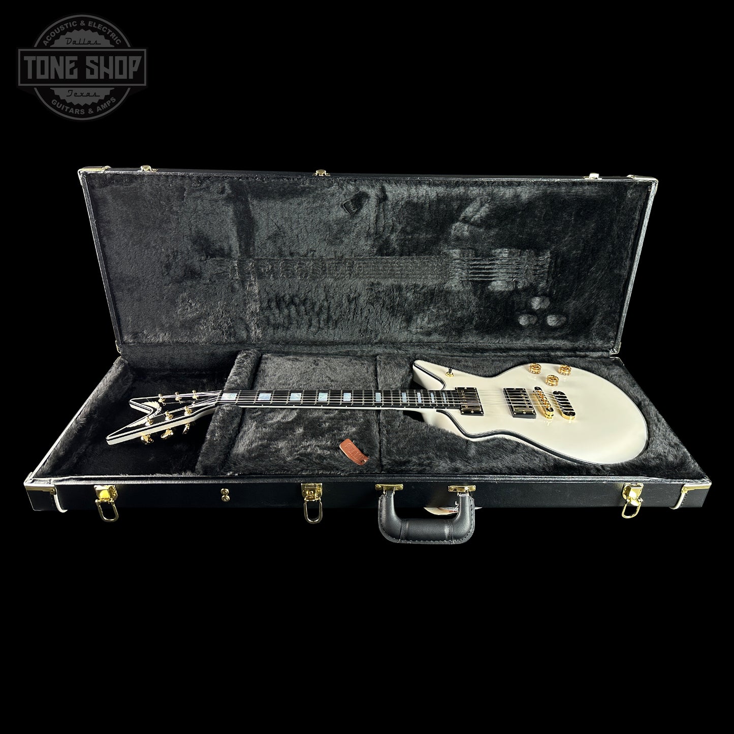 Dean USA Custom Shop Cadillac Classic White in case.