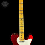 Fretboard of Fender Custom Shop 50S Thineline Telecaster Journeyman Relic Aged Candy Apple Red.