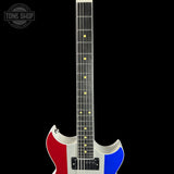Fretboard of Reverend Sensei RA Limited Edition Red/Silver/Blue Sparkle.