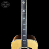 Fretboard of Martin Custom Shop Dread 45 Style Adirondack/Exceptional Broad Figure Koa.