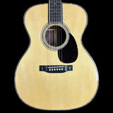 Front of Martin Custom Shop OM 42 Style Adirondack/Wild Grain East Indian Rosewood.