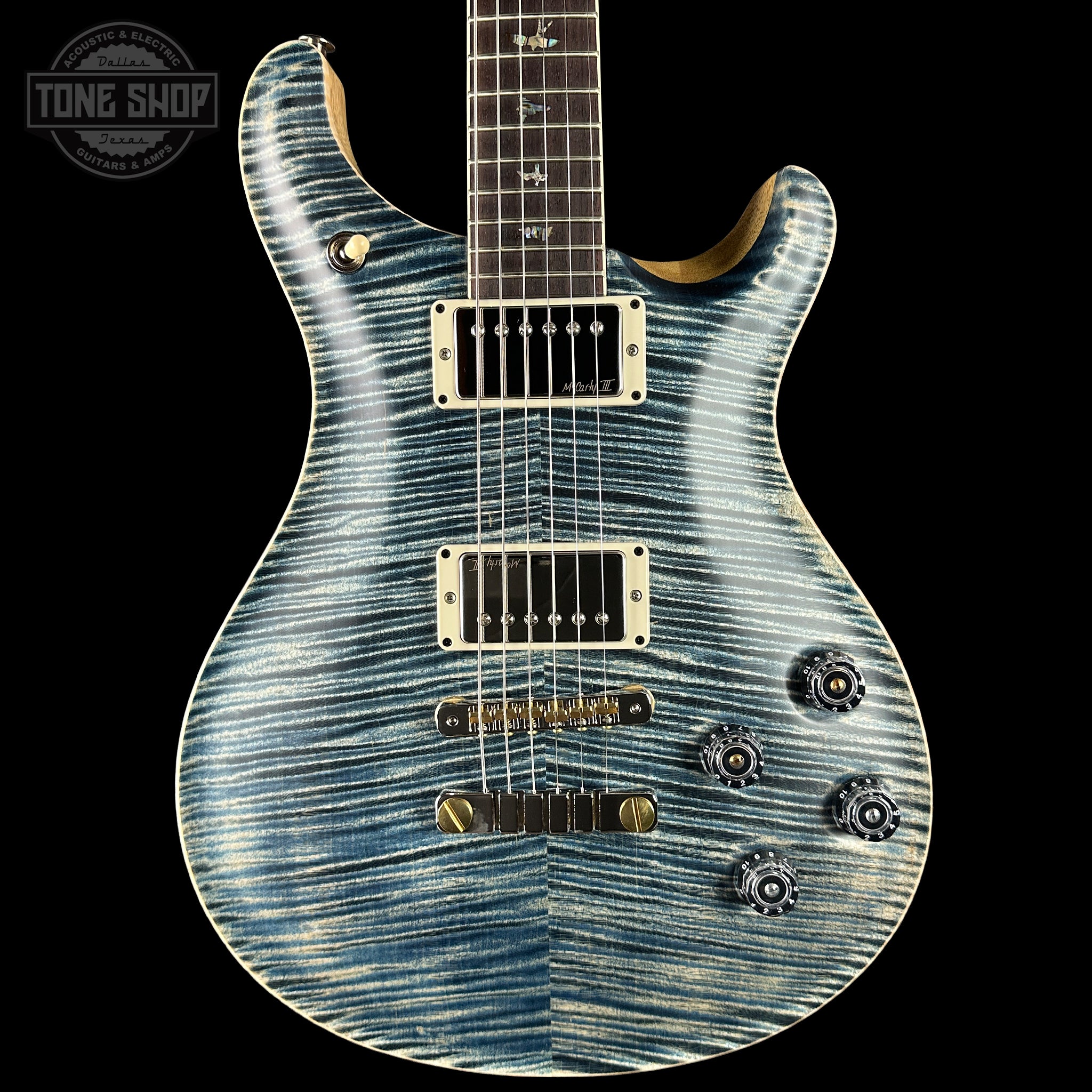 PRS Wood Library McCarty 594 Korina Faded Whale Blue Satin RW neck