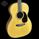 Front angle of Martin Custom Shop M-12 Fret ADI Spruce/East Indian Rosewood.