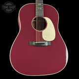 Front angle of Martin Custom Shop Slope Shoulder Dread Spruce/Mahogany Burgundy.