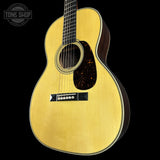 Front angle of Martin Custom Shop 00-12 Fret Wild Grain East Indian Rosewood.