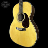 Front angle of Martin Custom Shop M-12 Fret ADI Spruce/East Indian Rosewood.