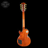 Full back of Gibson Custom Shop 1959 Les Paul Standard Reissue Murphy Lab Heavy Aged Golden Poppy Burst.