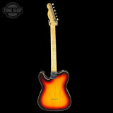 Full back of Fender Custom Shop 1960's Telecaster Custom Journeyman Relic Chocolate 3 Tone Sunburst.