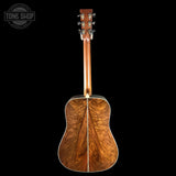 Full back of Martin Custom Shop Dread 28 Style Adirondack / Wild Grain East Indian Rosewood.