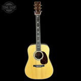 Full front of Martin Custom Shop Dread 45 Style Adirondack/Exceptional Broad Figure Koa.