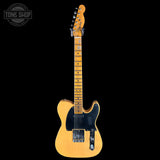 Full front of Fender Custom Shop 1951 Nocaster Journeyman Relic Aged Nocaster Blonde.