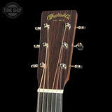 Guitar headstock with 'Martin & Co' branding on a black background
