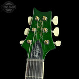 Headstock of PRS S2 Wood Library McCarty 594 Singlecut Quilt Eriza Verde.