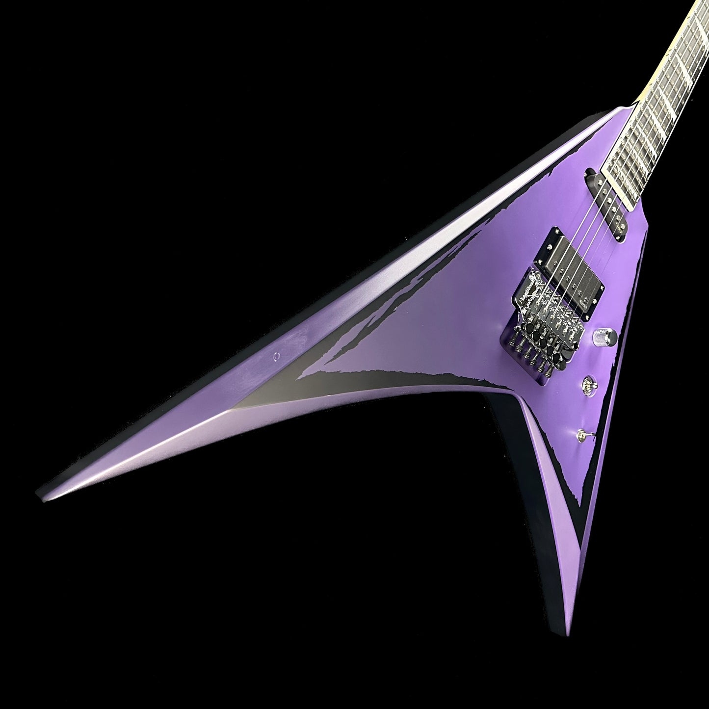 ESP Original Series Alexi Laiho Ripped Purple Fade Satin Ripped Pinstripes w/case
