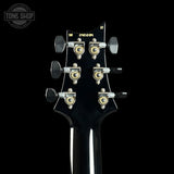 Back of headstock of PRS Custom 24 Floyd 10 Top Fire Smokeburst.