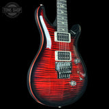 Front angle of PRS Custom 24 Floyd 10 Top Fire Smokeburst.