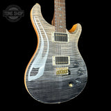 Front angle of PRS TSG Anniversary Wood Library Artist DGT Frostbite Brazilian Rosewood.