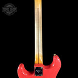 Back of neck of Fender Custom Shop Time Machine '57 Strat Heavy Relic Aged Fiesta Red.