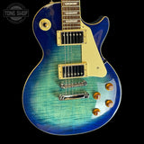 Front of Used 2002 Epiphone Les Paul Blueberry Burst MIK.