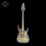 Full front of Used 2005 Schecter Gryphon Diamond Series Gray Black Burst.