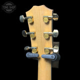 Back of headstock of Used 2010 Taylor 612ce Natural Maple w/ES2 Pickup.
