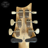 Back of headstock of Used 2017 PRS Paul Reed Smith SE NF53 Purple Dog Hair.