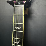Frets and fretboard of Used 2019 PRS Paul Reed Smith Custom 24 SE Purple No Trem Bar.