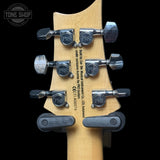 Back of headstock of Used 2019 PRS Paul Reed Smith Custom 24 SE Purple No Trem Bar.