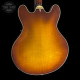 Back of Used 2021 Eastman Guitars T486-GB Thinline Semi-hollowbody Gold Burst.