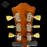 Back of headstock of Used 2021 Eastman Guitars T486-GB Thinline Semi-hollowbody Gold Burst.