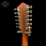 Back of headstock of Used 2021 Guild F-2512E Maple Westerly Collection Jumbo 12-String.