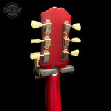 Back of headstock of Used 2022 Epiphone 1959 Les Paul Standard Reissue Factory Burst.