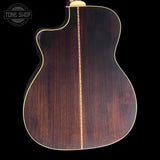 Back of Used 2023 Guild OM-150ce Acoustic.