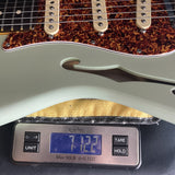Used 2024 Fender LTD American Professional II Stratocaster Thinline Trans SFG on scale displaying weight.