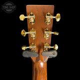 Back of headstock of Used Martin OM-28 Modern Deluxe w/ LR Baggs HiFi Duet.