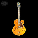 Full front of Vintage 1959 Gibson Byrdland Natural.