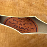 Original label inside Vintage 1959 Gibson Byrdland Natural.