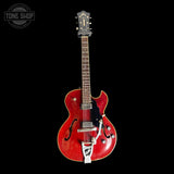 Full front of Vintage 1968 Guild Starfire III Red.