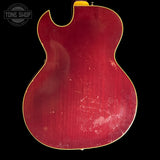 Back of Vintage 1968 Guild Starfire III Red.