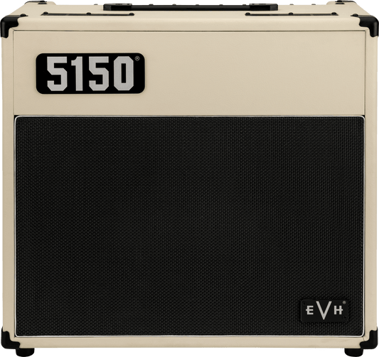 Front of EVH 5150 Iconic Series 15W 1X10 Combo Ivory 120V.