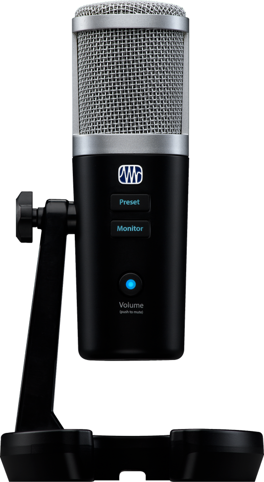 Front of PreSonus Revelator Microphone Black.