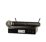 Shure BLX24R SM58 H10 Vocal Wireless System contents.