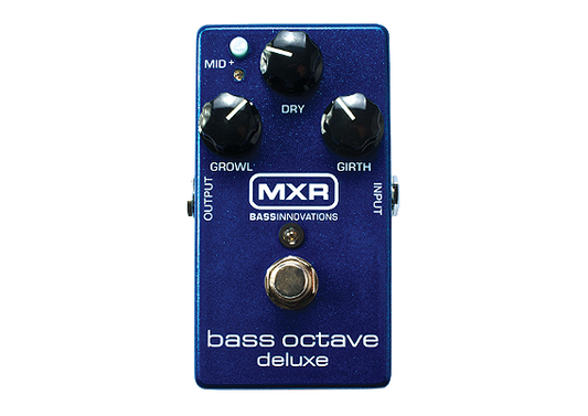 Top down of MXR M288 Bass Octave Dlx Pedal.